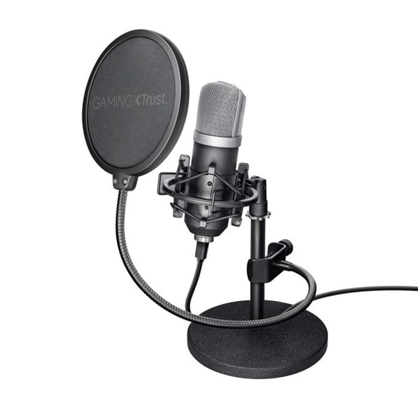 Mikrofon USB - TRUST - GXT 252 Emita - Kardioid riktverkan - Kompatibel med PC, PS4, PS5 - Väska ingår