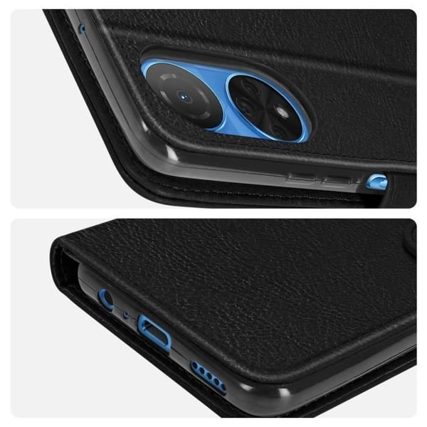 Honor X7 Fodral - AVIZAR - Plånboksfodral - Videostödfunktion - Svart