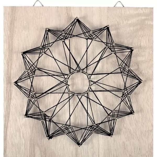 Tavla av spänd tråd String Art Rosett 22cm