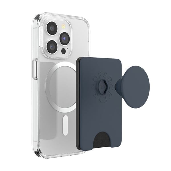Support PopWallet MagSafe för Smartphone med Inbyggd Kortficka PopSockets Marinblå