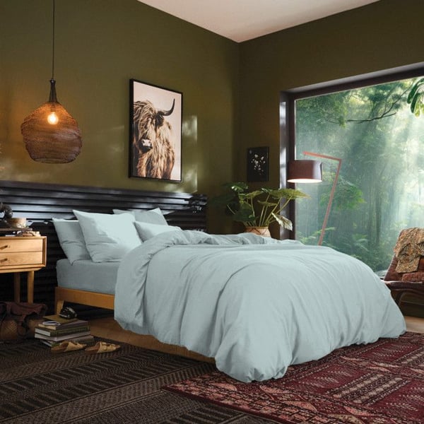 Platt lakan "Premium" för enkelsäng & dubbelsäng - Premium Mint - 240 x 300 cm för dubbelsäng - Premium Mint -
