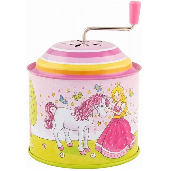 Speldosa - Goki - Princess musical mill - Twinkle melodi - Rosa färg - 7,8x7,8x10,5cm