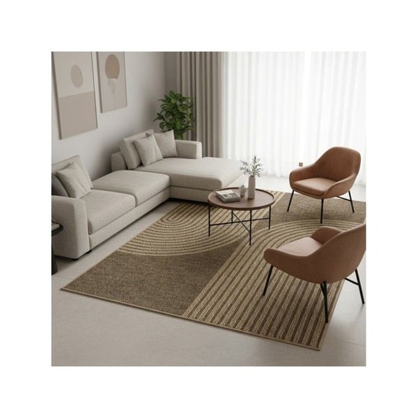 Platt vävt matta - MELIS HOME - 200x290 cm - Rund grafisk - Inomhus - Hållbar Platt vävt matta - MELIS HOME - 200x290 cm - Rund grafisk - Inomhus - Hållbar
