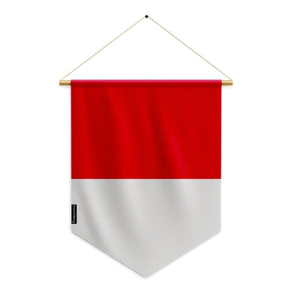 Fanion – Monacos flagga – 30 x 45 cm – Polyester – Att hänga – Pixelforma