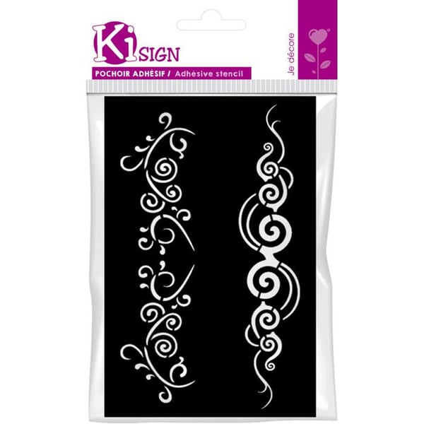 Klistermärke - KI-SIGN - Tatuering Spirale - 12x18 cm - Återplacerbar - Blandad