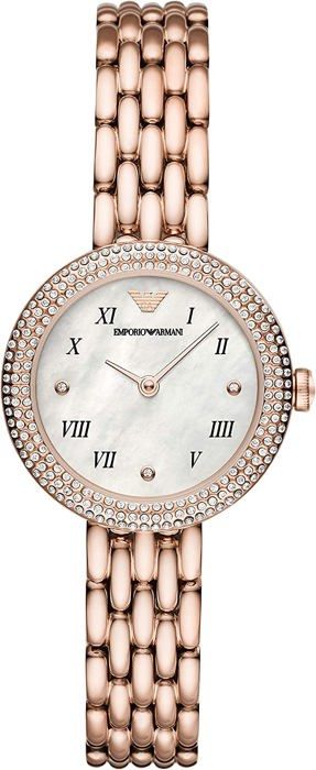 Damklocka - Emporio Armani - AR11355 - Kvarts - Analog - Rostfritt stål Ip-rosé