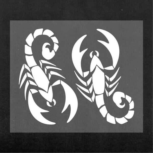 Scorpion Pre-Cut självhäftande klistermärke, vit, 13,5 x 16 cm