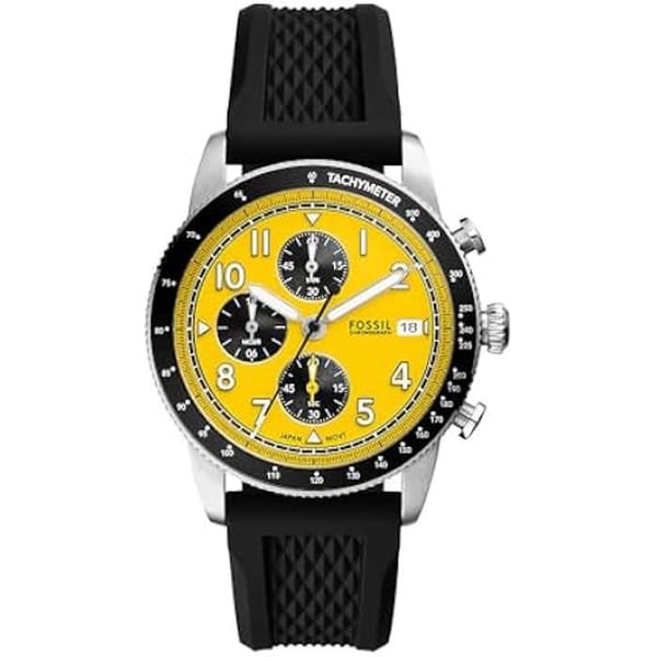 Klocka - FOSSIL - Neutra - Kvartsrörelse - Armband i silikon - Vattentålighet 50m