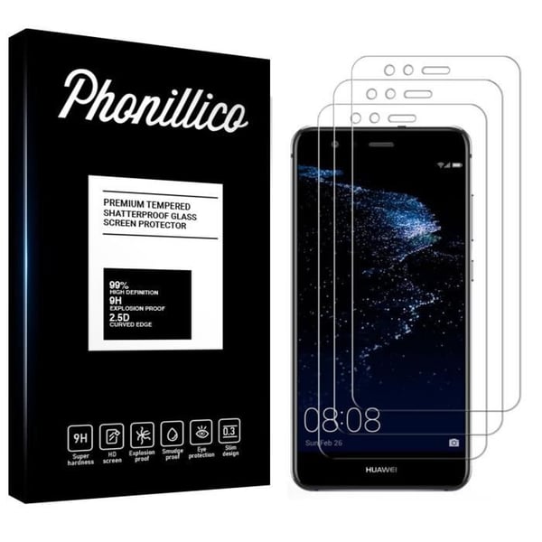 Film Vitre Skyddsskärm - Phonillico® - Huawei P10 LITE - Paket med 3 - Härdat Glas - Repbeständigt Film Vitre Skyddsskärm - Phonillico® - Huawei P10 LITE - Paket med 3 - Härdat Glas - Repbeständigt