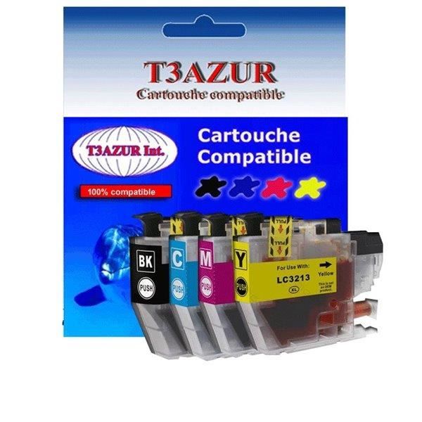 T3azur 4 kompatibla bläckpatroner för Brother DCP J774DW