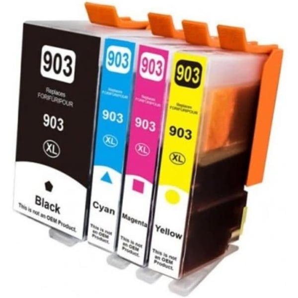 Pack med 5 kompatibla HP 903 XL patrone för HP OfficeJet skrivare OfficeJet 6950 till 6979