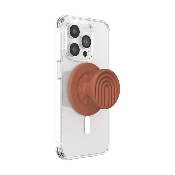 Stöd PopOut MagSafe för Smartphone Kollektion Curves PopSockets Ljusbrun