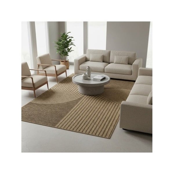 Platt vävt matta - MELIS HOME - 200x290 cm - Rund grafisk - Inomhus - Hållbar