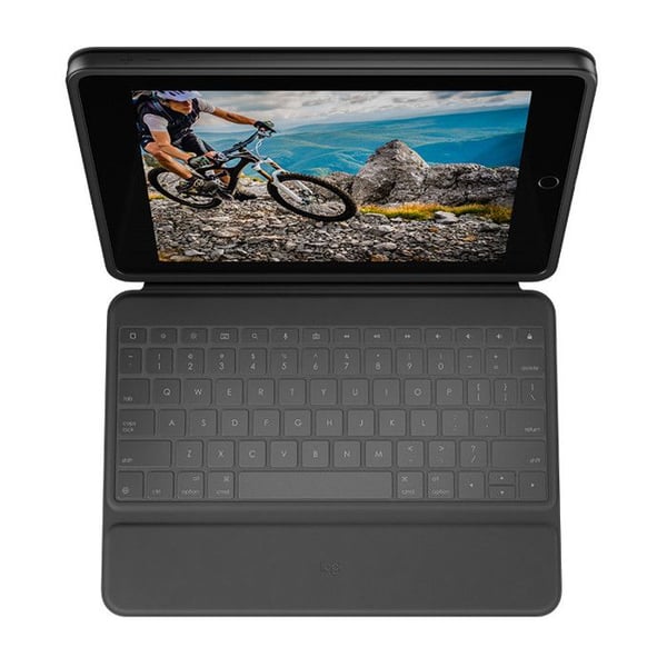 Clavier - LOGITECH - Rugged Folio - QWERTZ Tysk - USB Type-C - Grafit