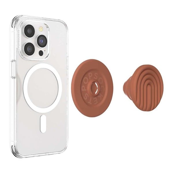Stöd PopOut MagSafe för Smartphone Kollektion Curves PopSockets Ljusbrun