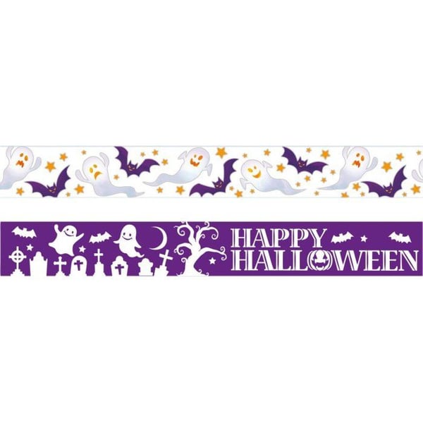 MégaCréa DIY - Washi-tejp Halloween Spöke och fladdermus 5m x 15mm 2 stycken