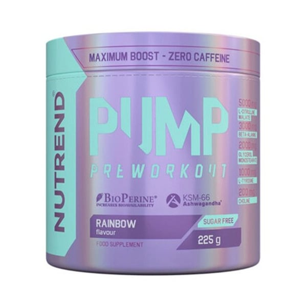 PreWorkout - Nutrend - Pump pre workout (225g) - Smak Regnbåge