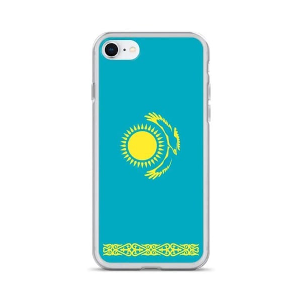 iPhone-skal - Officiell - Kazakstan Flagga - Mjuk - Flerfärgad - Vertikalt Modell
