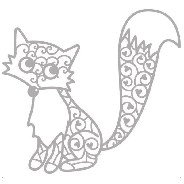 Delikat död- Räv, 11,3x10,5cm, Etui 1st.
