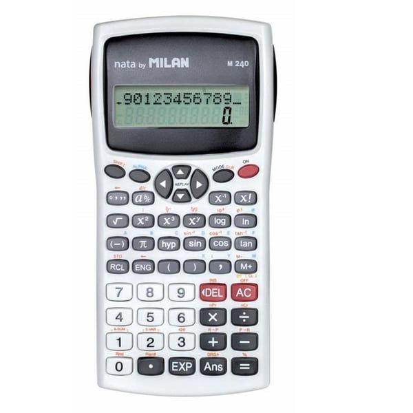 Vetenskaplig räknare - MILAN - M240 - Vit - 240 funktioner - Batteridriven