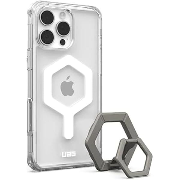 Urban Armor Gear Bundle Plyo MS Fodral/Magnetslinga Kompatibel med Apple iPhone 16 Pro Max (Trådlös laddning/Kompatibel med la