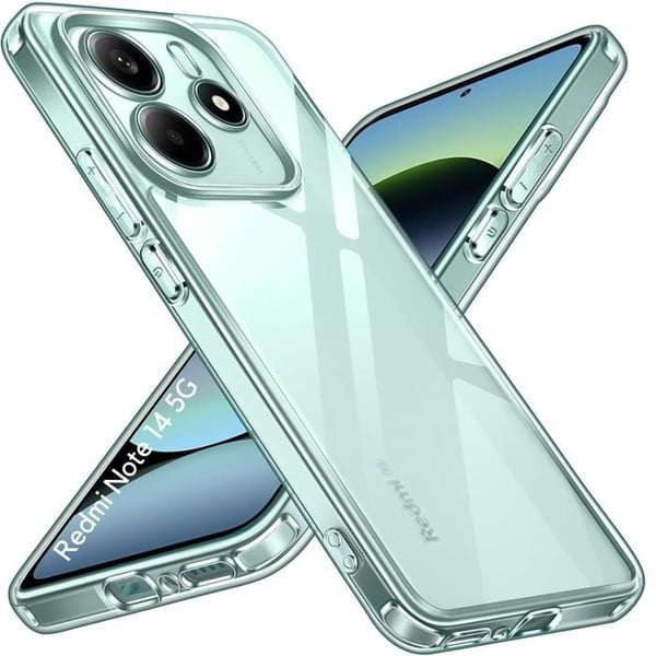 Skal - Phonillico® - Xiaomi Redmi Note 14 5G - Silikongel TPU - Ultratunt - Transparent