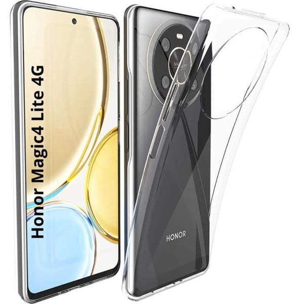 Skal till Honor Magic 4 Lite 4G - Silikongel TPU Transparent Skydd Mjukt Ultratunt Phonillico®