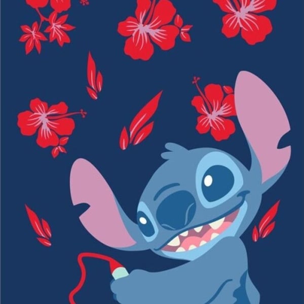 Strandhandduk - Disney - Lilo och Stitch - 70 x 140 cm - 100 % bomull - Tvättbar