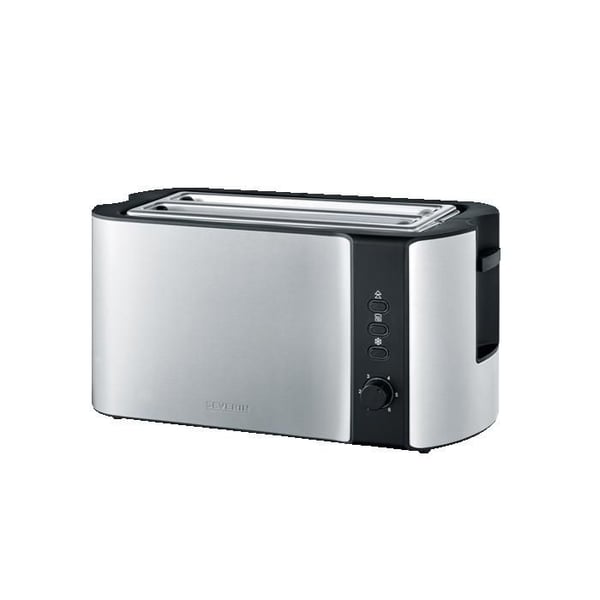 Brödrost - SEVERIN - 2590 - 2 fack - 1400W - borstat rostfritt stål/svart