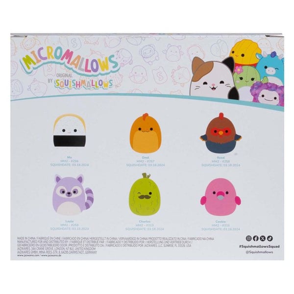 Squishmallows mjukisdjur micromallows 6-pack samlarleksaker