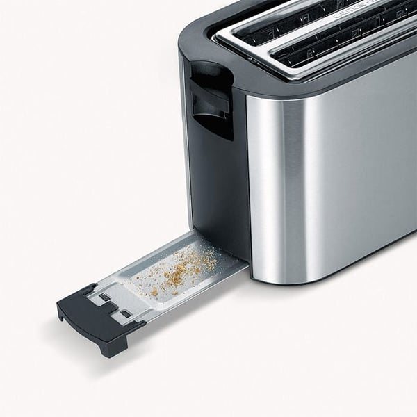 Brödrost - SEVERIN - 2590 - 2 fack - 1400W - borstat rostfritt stål/svart