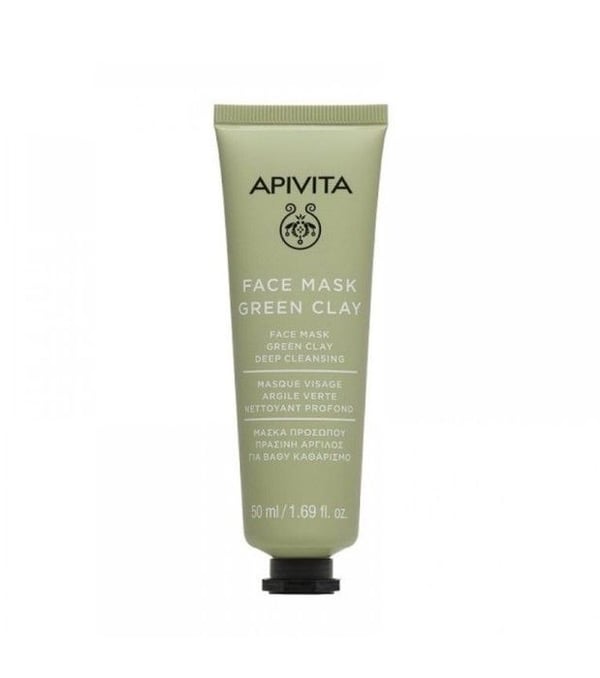 Ansiktsmask - APIVITA - Grön lera - 50Ml - Vegansk - Alla hudtyper