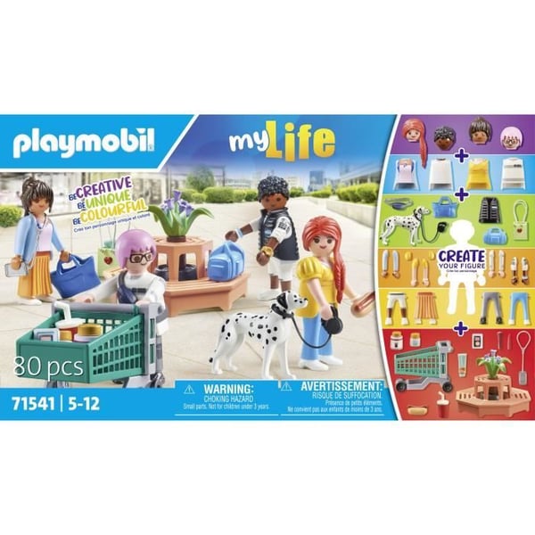 PLAYMOBIL 71541 My Figures Shopping, My Life, 80 stycken, från 5 år och uppåt