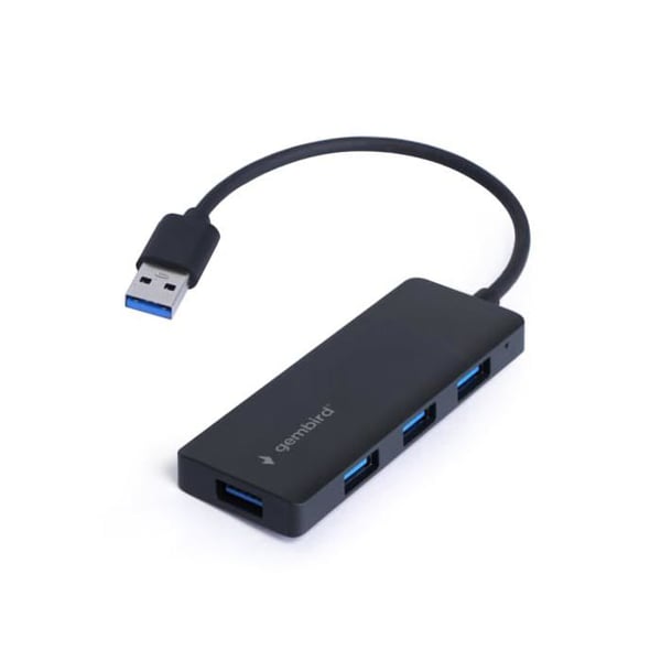 USB-hub - GEMBIRD - UHB-U3P4-03 - 4 portar - USB 3.2 Gen 1 - Svart