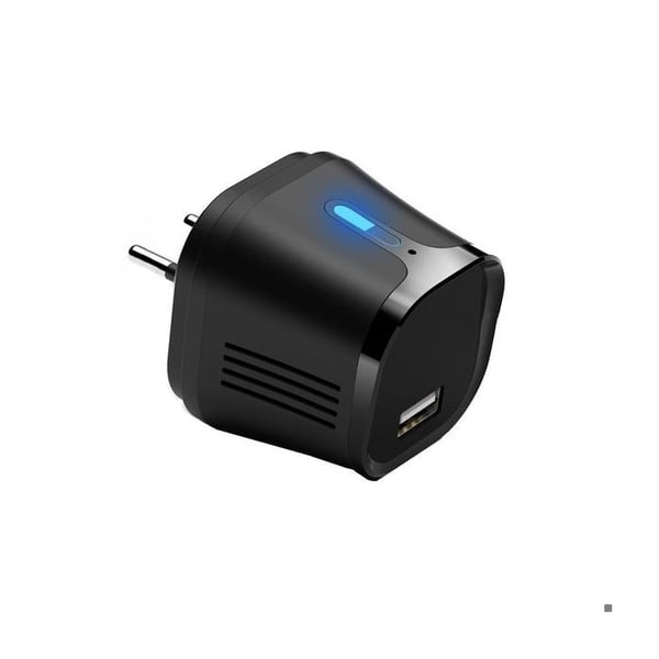 USB-nätladdare Spionkamera WiFi 4K Night vision Svart