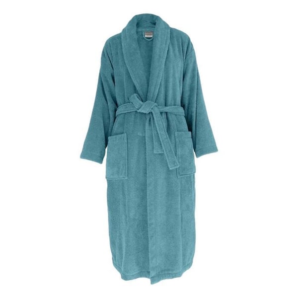 Sjalkrage badrock Bomullssvamp 380 gr/m² "Naïa" Sydvind - Cerulean - Storlek L