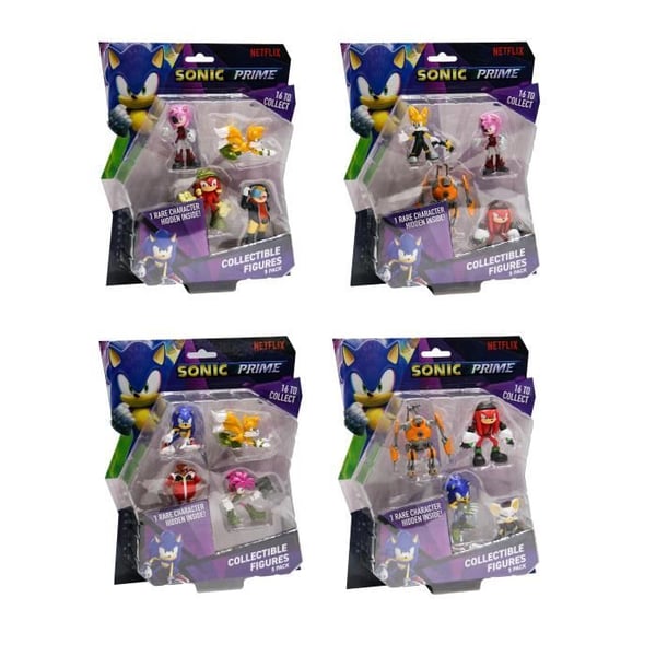 Leksak - AMO TOYS - SONIC - Sats med 5 figurer - 6,5 cm - Blandat - Inomhus