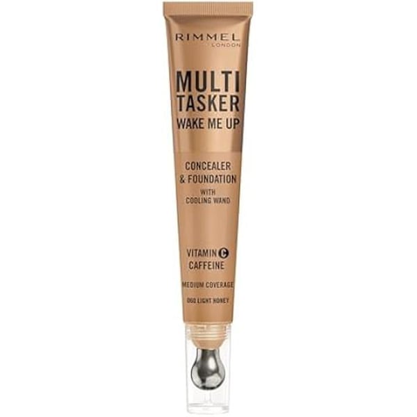 Concealer & Foundation - RIMMEL - Multi-Tasker - 60 - Lätt honung - 20ml - Infunderad med koffein
