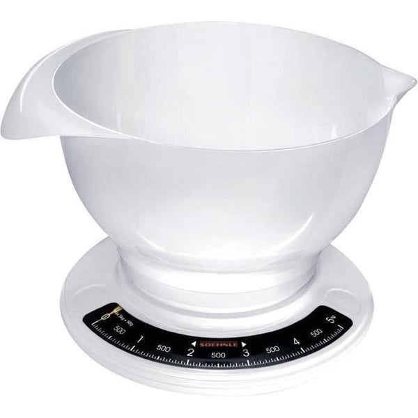 SOEHNLE mekanisk köksvåg - Vit - 5kg - 50g