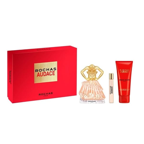 Parfymset - Rochas Audace - Eau de parfum - 90 ml - Set med 3 delar