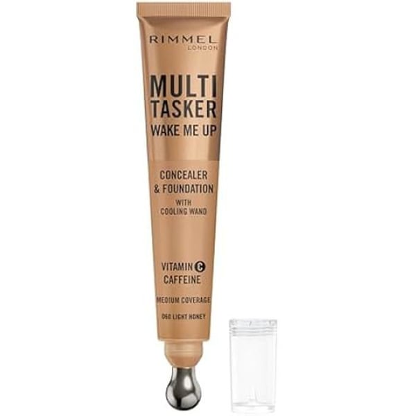 Concealer & Foundation - RIMMEL - Multi-Tasker - 60 - Lätt honung - 20ml - Infunderad med koffein