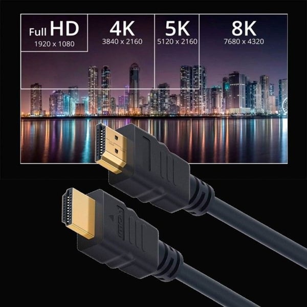 HDMI 2.1-kabel - EWENT - EC1322 - Hög hastighet med Ethernet - 8K - 3M - Svart