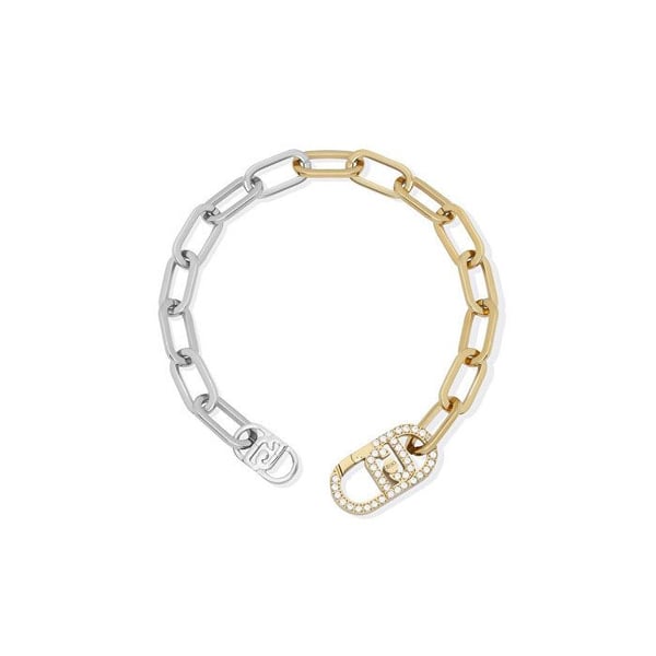 Tvåfärgad armband med kristaller LJ2809