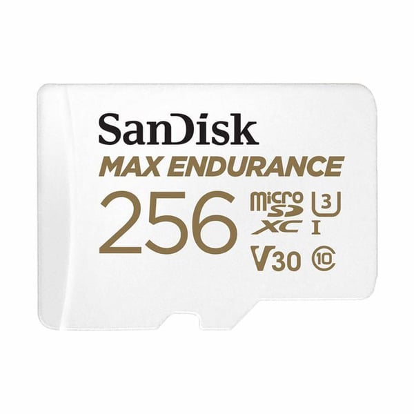 Minnekort - Sandisk - Max Endurance - 256 Go - Micro SDHC - Klass 10 - Svart