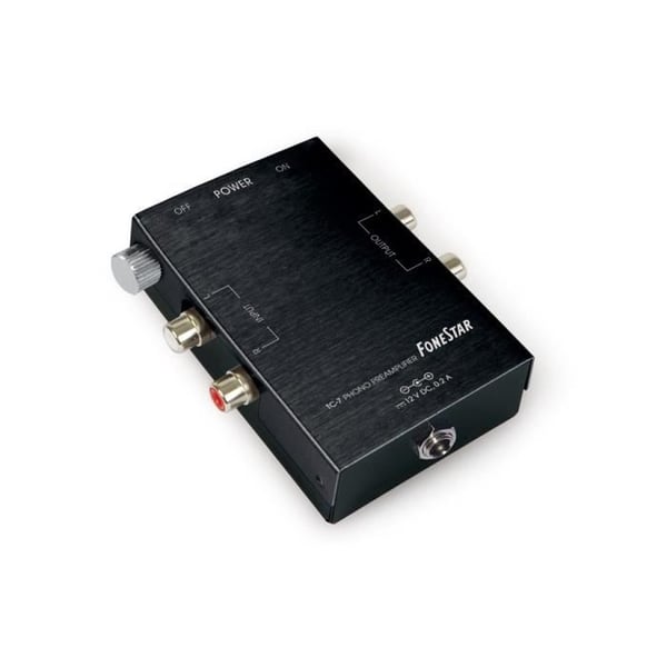 RIAA-förstärkare - FONESTAR - 22089-DI - Svart - 75 x 30 x 95 mm - 0,2 kg