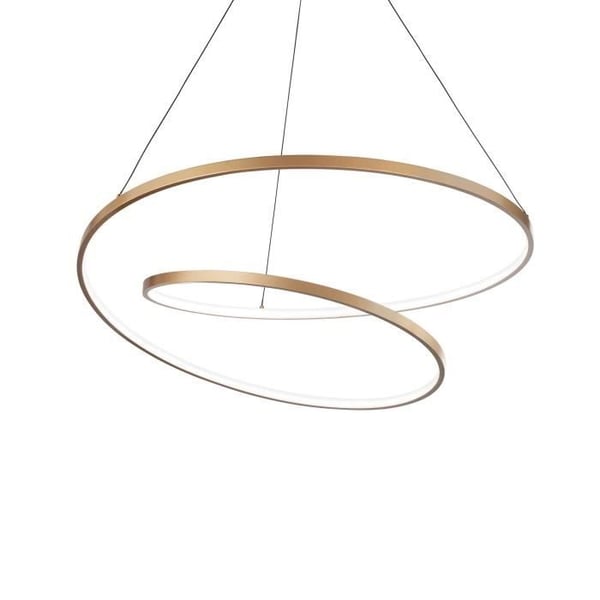 Hängande - Ideal - SP D80 - LED 55W 3000K 6100lm - Metall, PVC, Gummi - Vit/Null/Brass