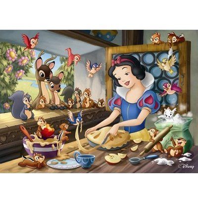 DISNEY Pussel 60 bitar - Snövit bakar - Nathan - Barnpussel + Sorterare - Från 6 år
