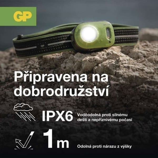 Huvudlampa - GP - XPLOR PHR17 - Uppladdningsbar - LED - Multisport