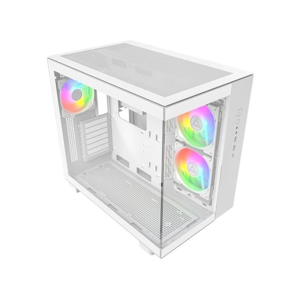 Gaming PC-chassi - MONTECH - King 65 PRO - Dubbel kammare - Glaspaneler - 3 ARGB-fläktar