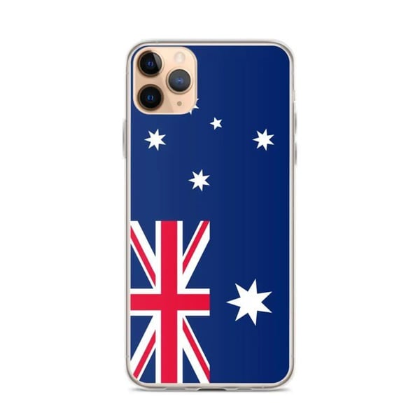Mobilskal - PIXELFORMA - Australiens flagga - Kompatibel med iPhone 11 Pro Max - Flexibel - Stötabsorberande